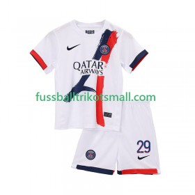 Fußballtrikots Paris Saint-Germain Bradley Barcola 29 Kinder 2025-2026 Kurzarm Auswärts-trikot kaufen